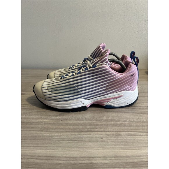 Size 11 - Reebok DMX Thrill Jasmine Pink Blue Blast Running Shoes Sneakers - Picture 6 of 11